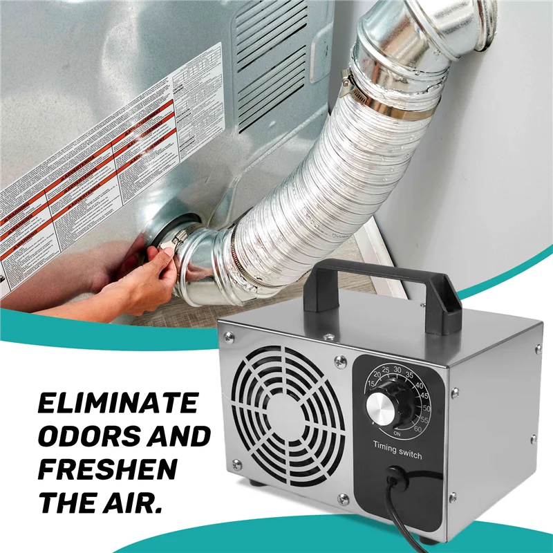 เขา-เครื่องกําเนิดโอโซน 60G เครื่องฟอกอากาศแบบพกพา O3 Ozonator ทําความสะอาดบ้าน Desinfection Ozonizer ลบฟอร์มาลดีไฮด์