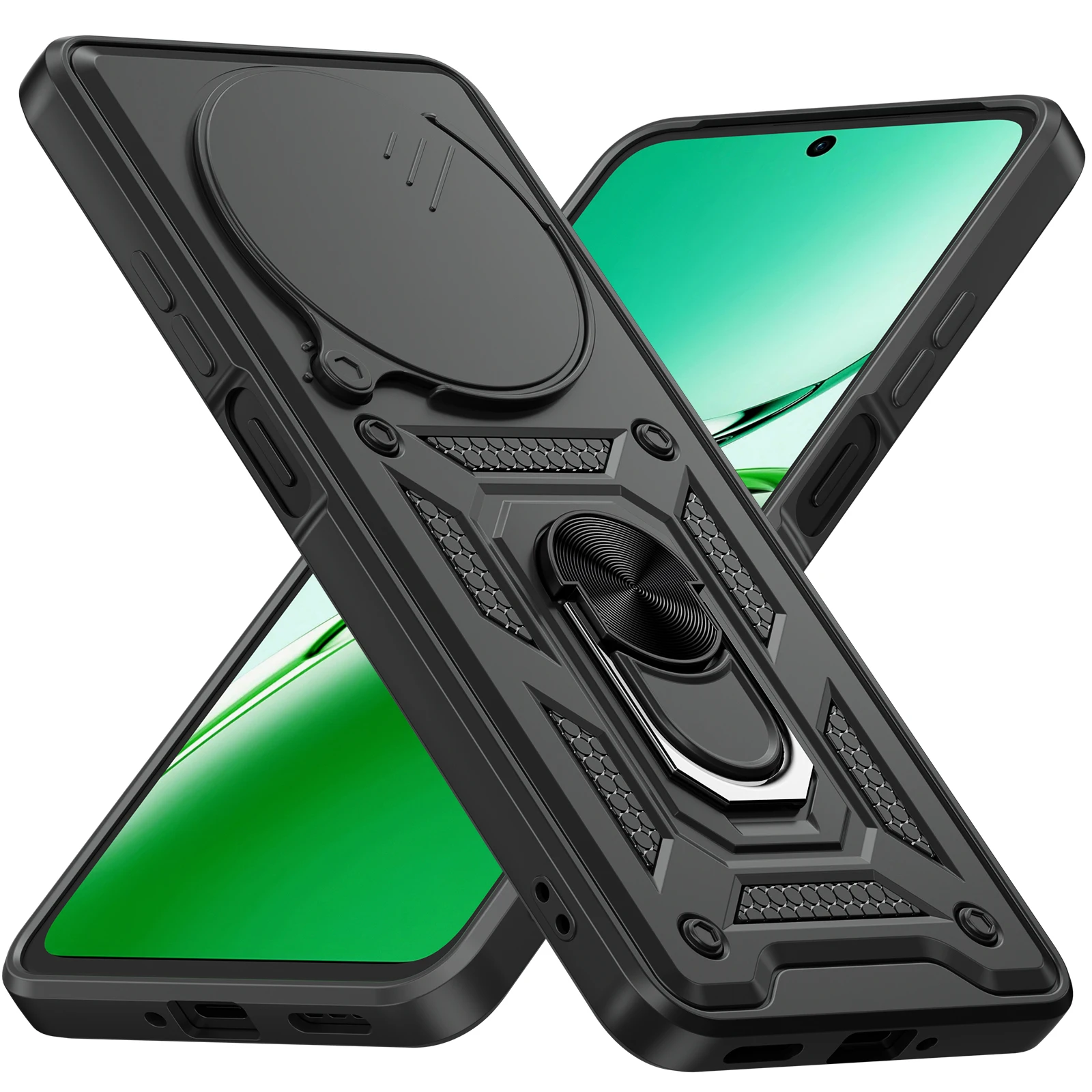 

Magnet Holder Ring Shockproof Armor Case For OPPO Reno 12F 12FS Camera Lens Protect Funda For OPPO Reno 12F 12FS Phone Cover