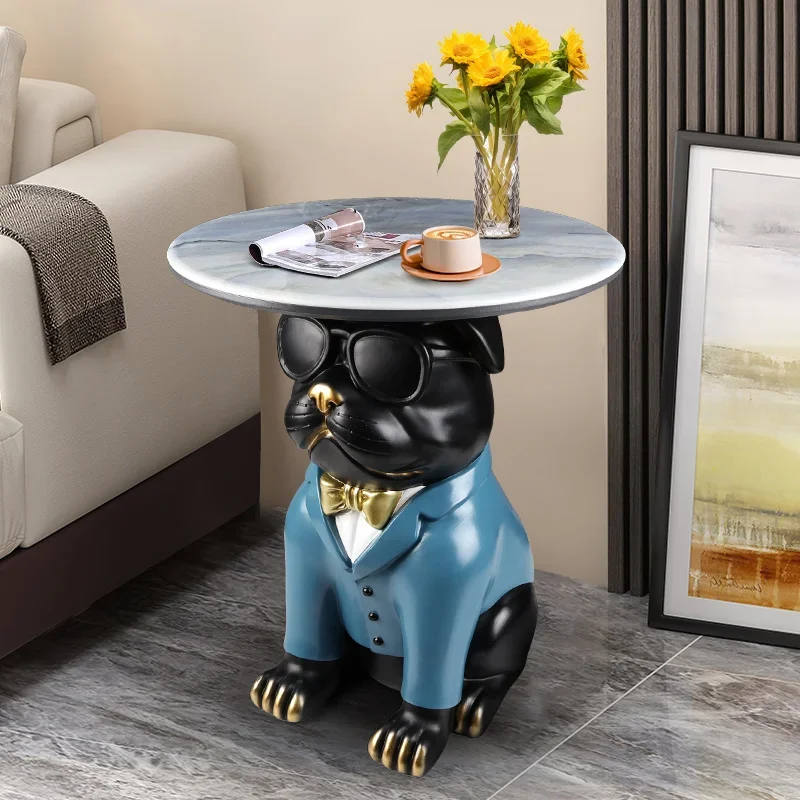 

Bulldog side table creative home decoration art small coffee table light luxury high-end sofa corner table