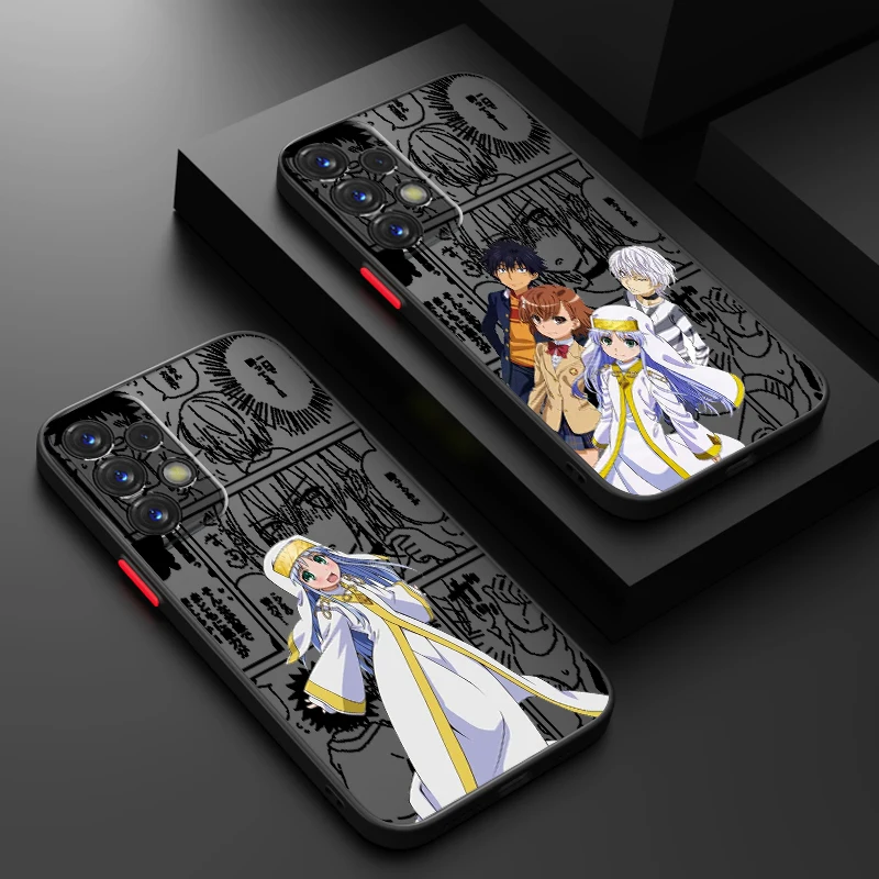 A Certain Magical Index Frosted Translucent For Samsung Note 20 A35 A03 A54 A31 A22 A34 A14 A24 A04 A55 5G Soft Phone Case