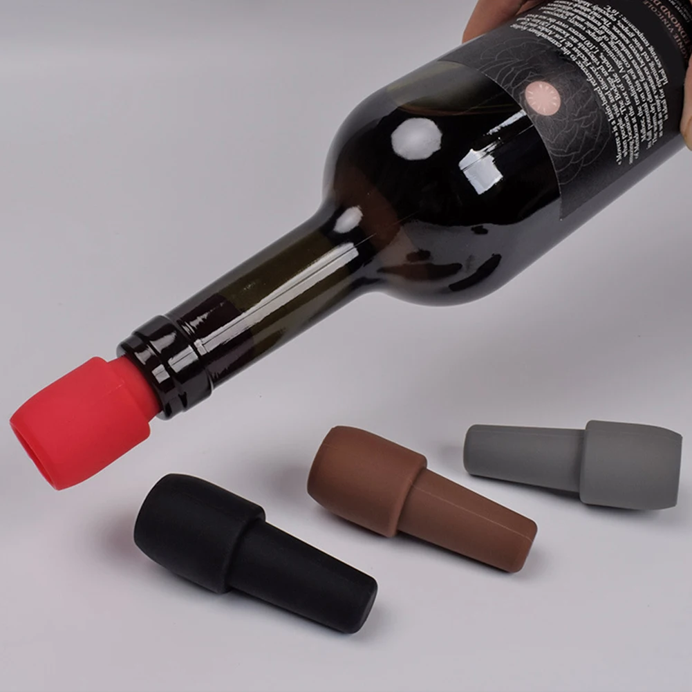 8Pcs Silicone Wine Stoppers Reusable Sparkling Wine Bottle Stoppers Leak Proof Wine Champagne Stoppers Bar Bartender Accessories
