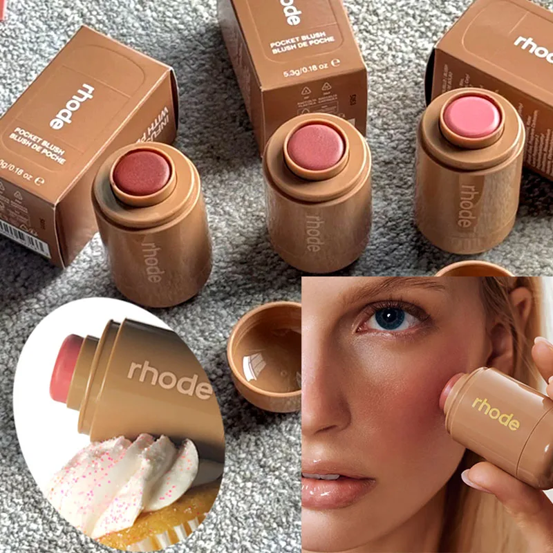 نمط جديد العلامة التجارية Lemontini ملمع الشفاه أحمر الخدود كريم روج مسحوق أحمر الخدود الشمس نقع تان خط المتقدمة التجميل الفراولة ملصق INS #1