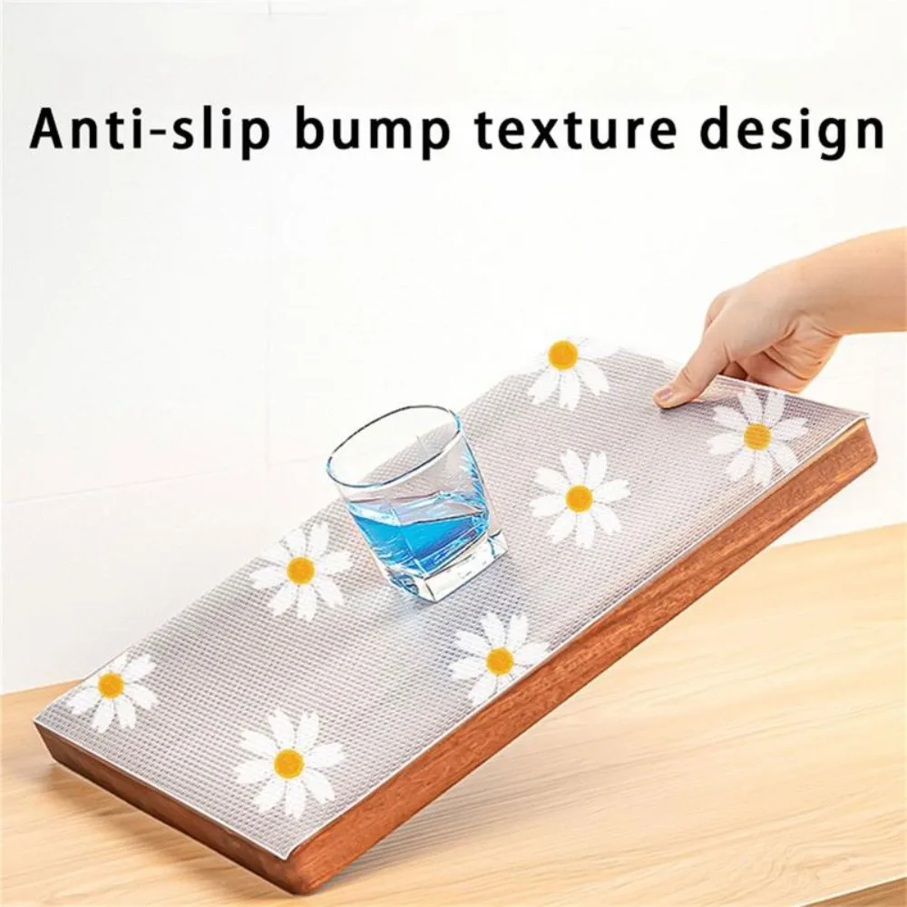 New Daisy Drawer Liners Waterproof Non-Adhesive Fridge Pad Dustproof Reusable Placemats