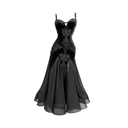 Customized Ballroom Dance Competition Dress For Women High-End Black Standard Social Dance Clothes Female Modern Dress