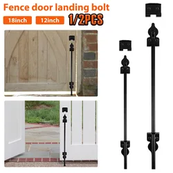 1/2Pcs Cane Bolt Gate Drop Rod Iron Fence Ground Latch 12/18 inch Heavy Duty Gates Doors Stopper for Wood PVC Gates Fences Doors