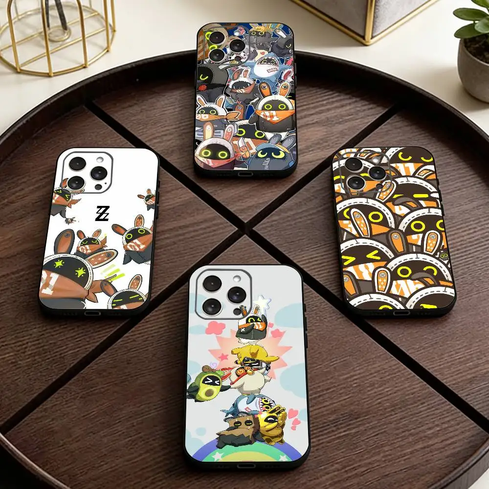 

Zenless Z-Zone Zero Bangboo Phone Case For iPhone 17,16,15,14,13,12,11 Plus,Pro Max,XS,Soft Silicone Black Cover