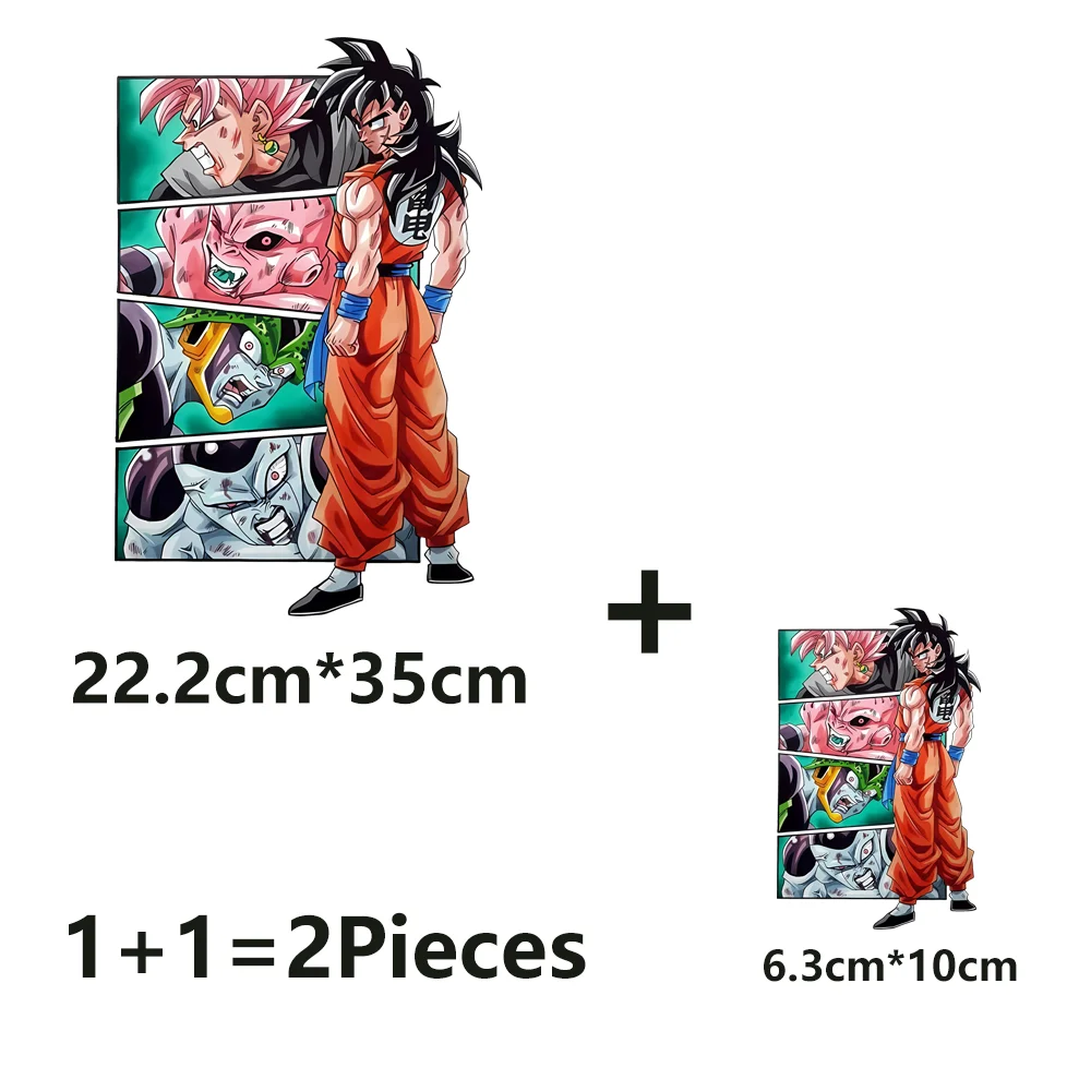 Heat Thermal Transfer Printing Ironing DRAGON BALL T Shirt Stickers Big Size Custom Anime Son Goku Iron On Patches For Clothing