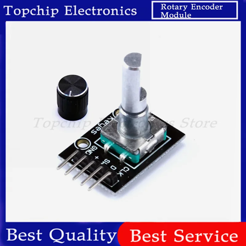 360 Degree Rotary Encoder Module KY-040 Brick Sensor Development Board with Knob Cap Potentiometer KIT DIY for Arduino