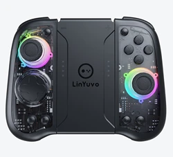 LInYuvo Wireless Gamepad for Switch with Hall Rocker&RGB Light,Support Programming&Dual Motor Vibration,High-Capacity Battery