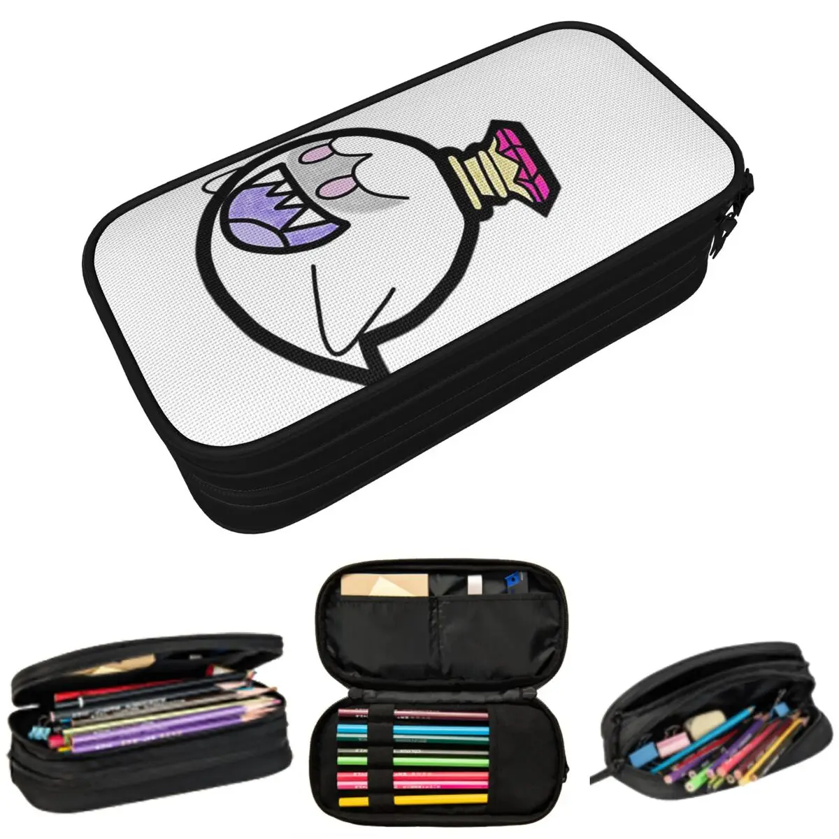 

King Boo Pencil Cases Large Storage Pen Bags Pen Box Pencil Pouch For Boys Girls Students Stationery School Office