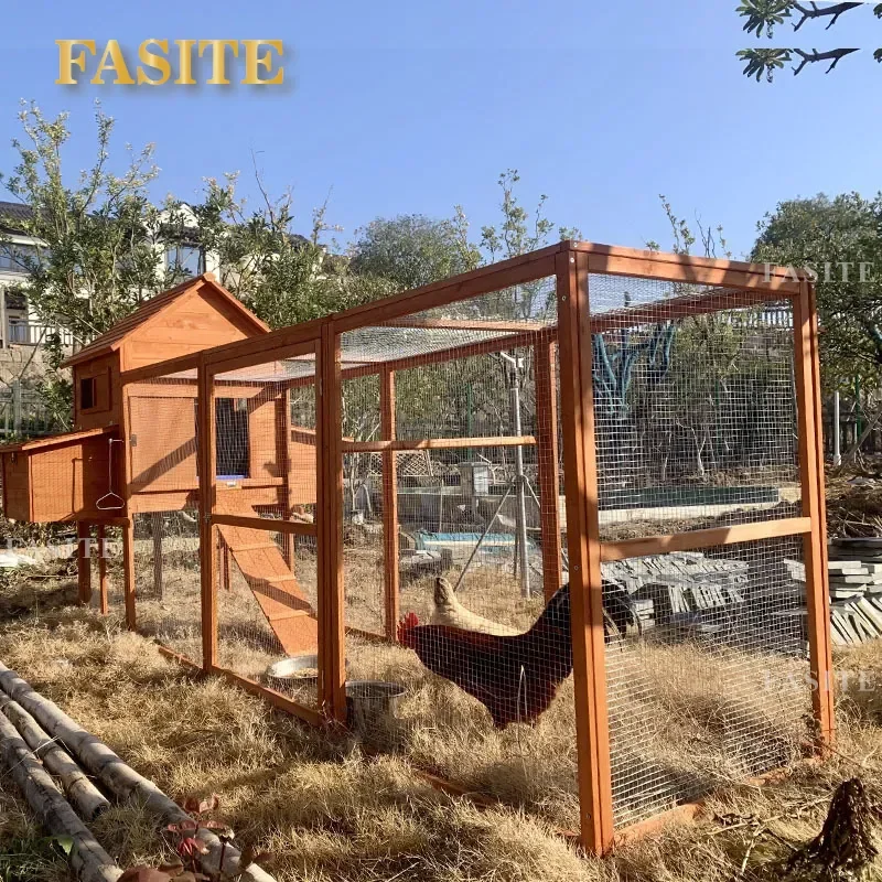 For Large Outdoor Wooden Chicken Coop Rabbit Hutch Pigeon House Pet Shelter Durable Weatherproof Backyard Farm Animal Cage