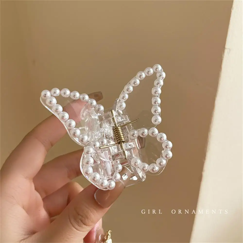 Hair Clip Diaphanous Glittering Rhinestone Butterfly Hair Clip Butterfly Korean Fashion Best-selling Geometric Trendy Elegant