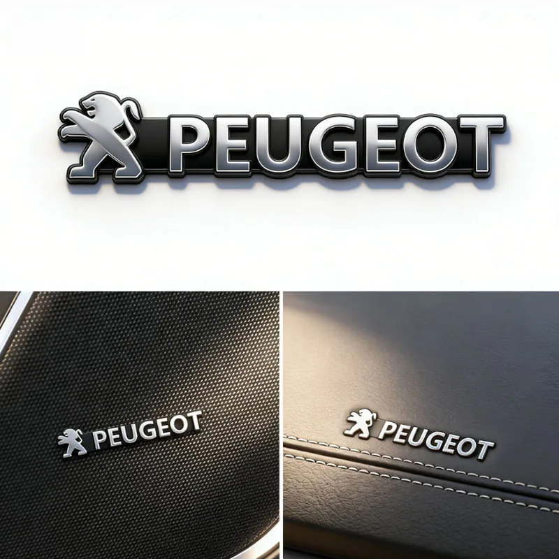 10Pcs Aluminum Car Audio Emblem Sticker Speaker Decoration For Peugeot 307 206 308 107 207 301 208 407 508 406 3008 607 408