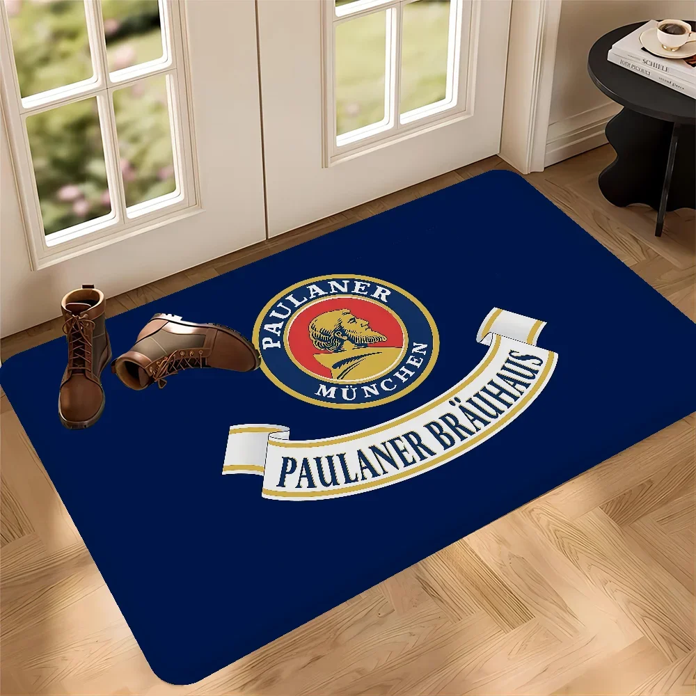 German Beer P-Paulaners Door Mat Nordic Style Bedroom Living Room Doormat Home Balcony Anti-Slip Alfombra