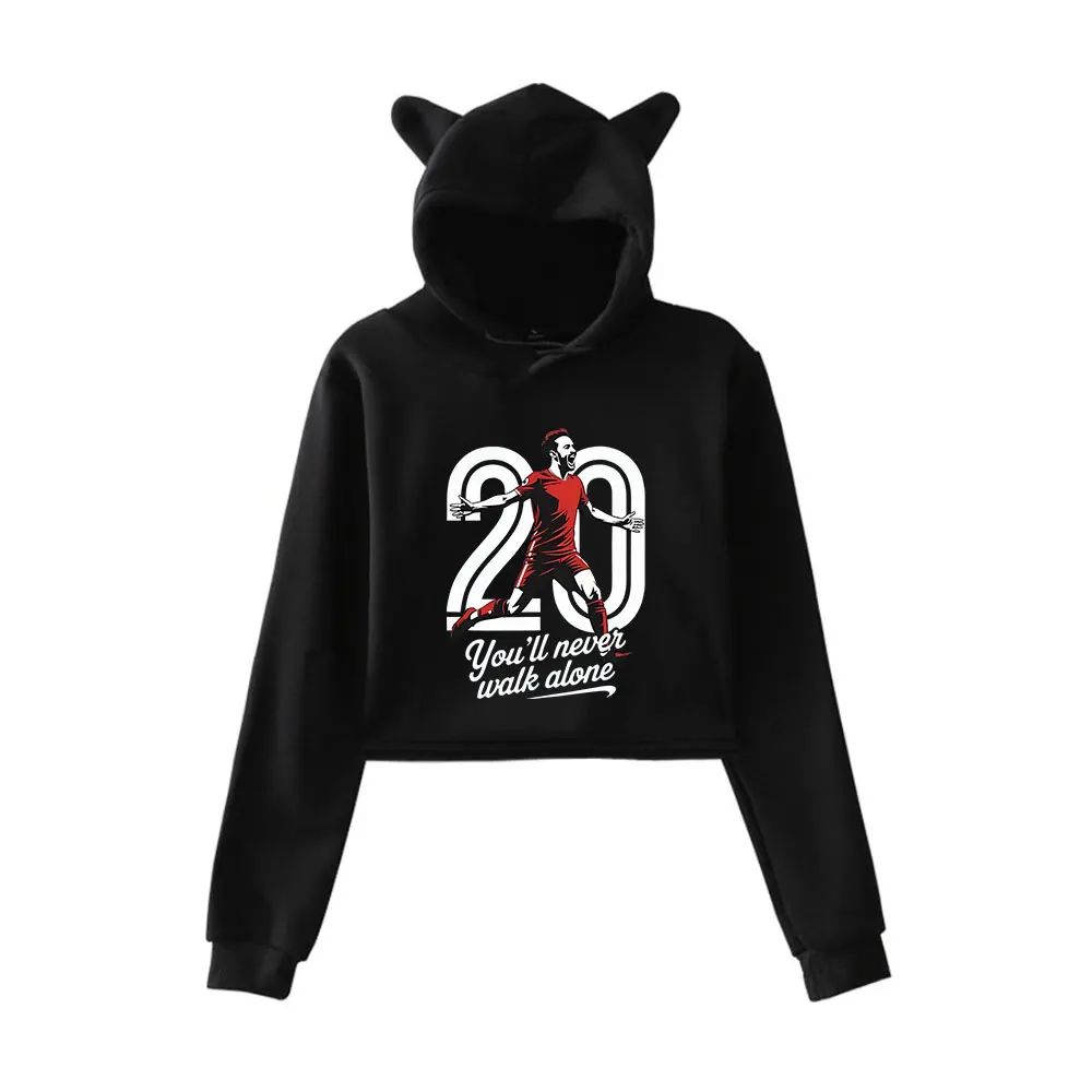 Diogo Jota Vintage jaren '90 Streetwear logo Hoodie Merch Hoodies Sweatshirts voor meisjes Cat Ear Crop Fashion Sports Pullover