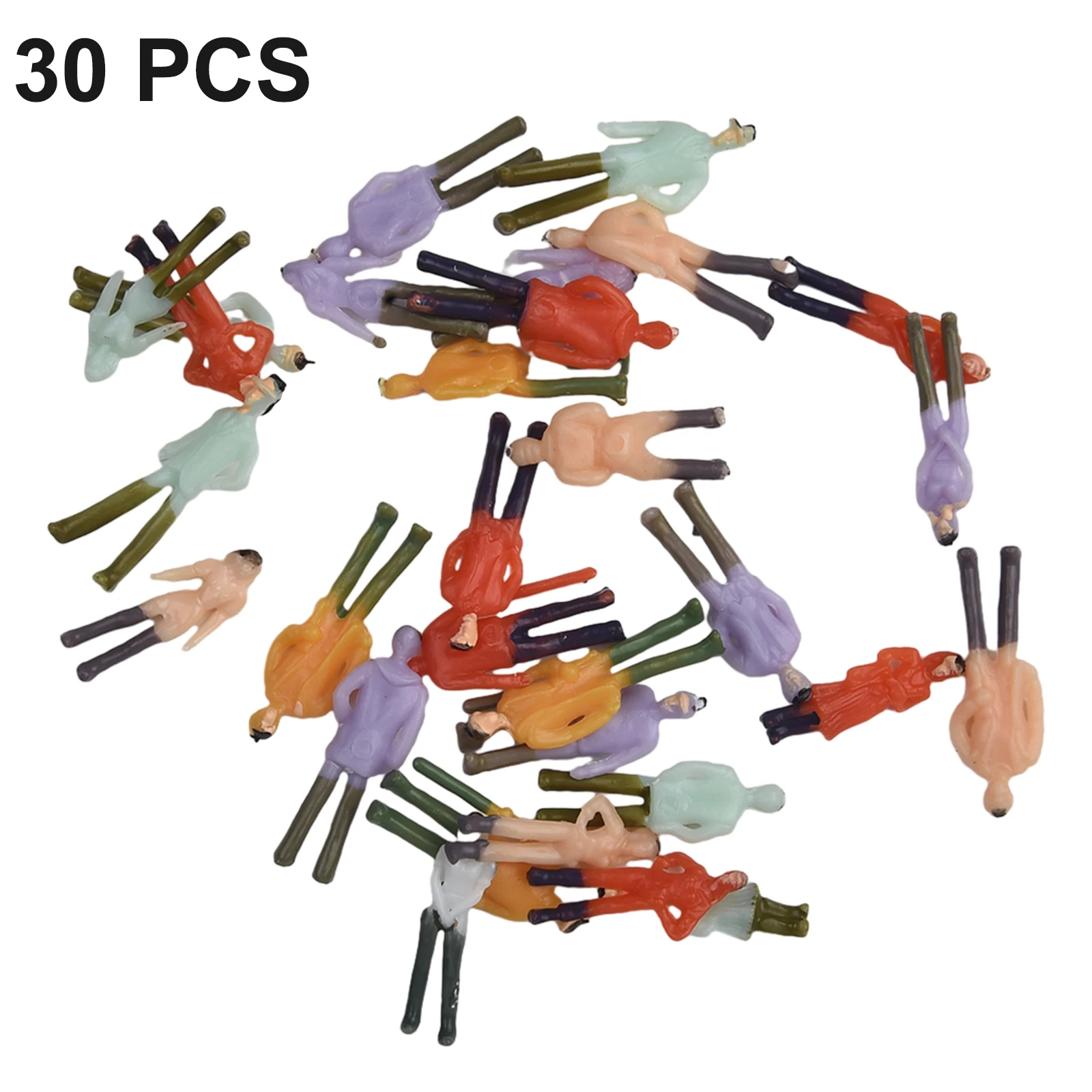 30/80Pcs Model People 1:75 Scale Plastic People Figures Model Building Passengers DIY Character Mixed Color Pose Kids Toys