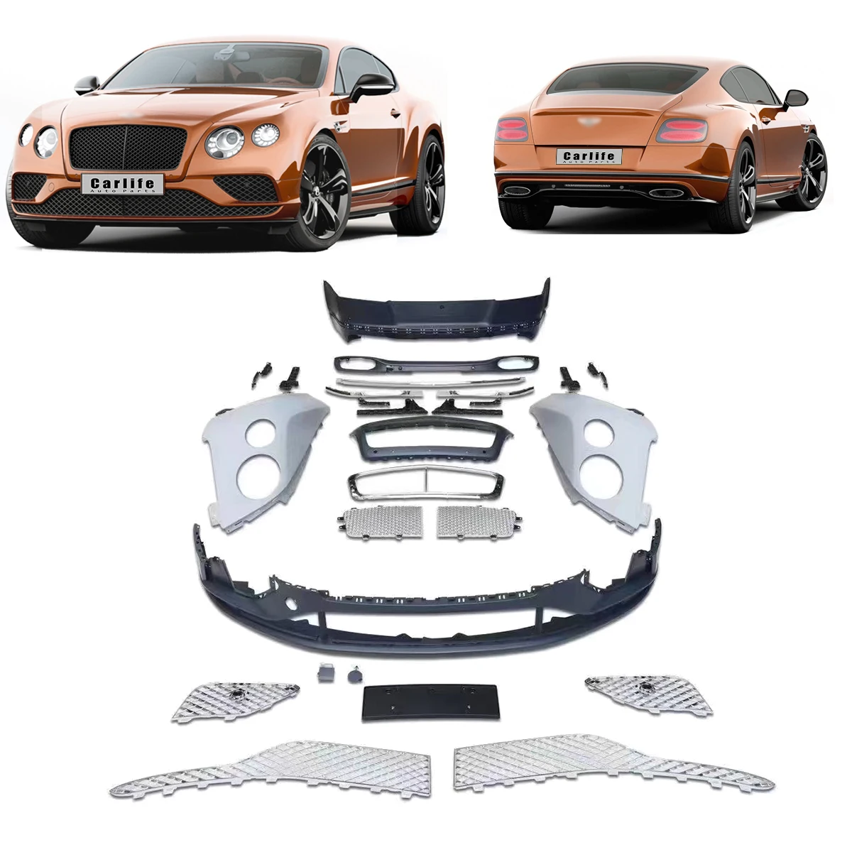 Cost-effective Modification Kit Bumpers Body Kit for Bentley Continental GT 6.0/4.0 2012-2015 Upgrade 2019 Model.
