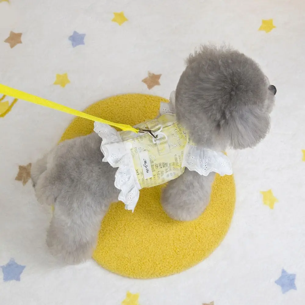 

Comfortable Cute Dog Vest Harness Breathable Thin Design Cat Chest Strap Soft Pet Skirt For Puppy Kittens