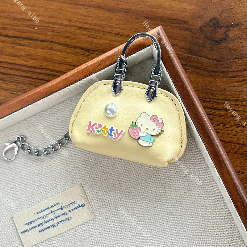Hello Kitty, bolso fresco de verano a la moda, llavero colgante, colgante de chica a la moda, estuche de joyería versátil de alta gama, soporte de almacenamiento