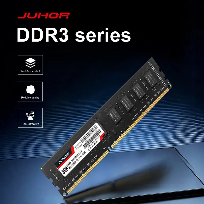 JUHOR  DDR3 8GB 1600MHz Desktop Computer Memory Ram