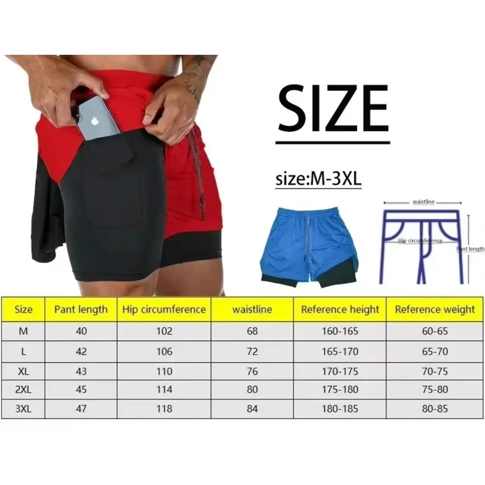 Pantalones cortos deportivos de doble forro para hombre, pantalones de playa informales, sueltos, para deportes al aire libre, fútbol, baloncesto, tenis, transpirables, absorción del sudor