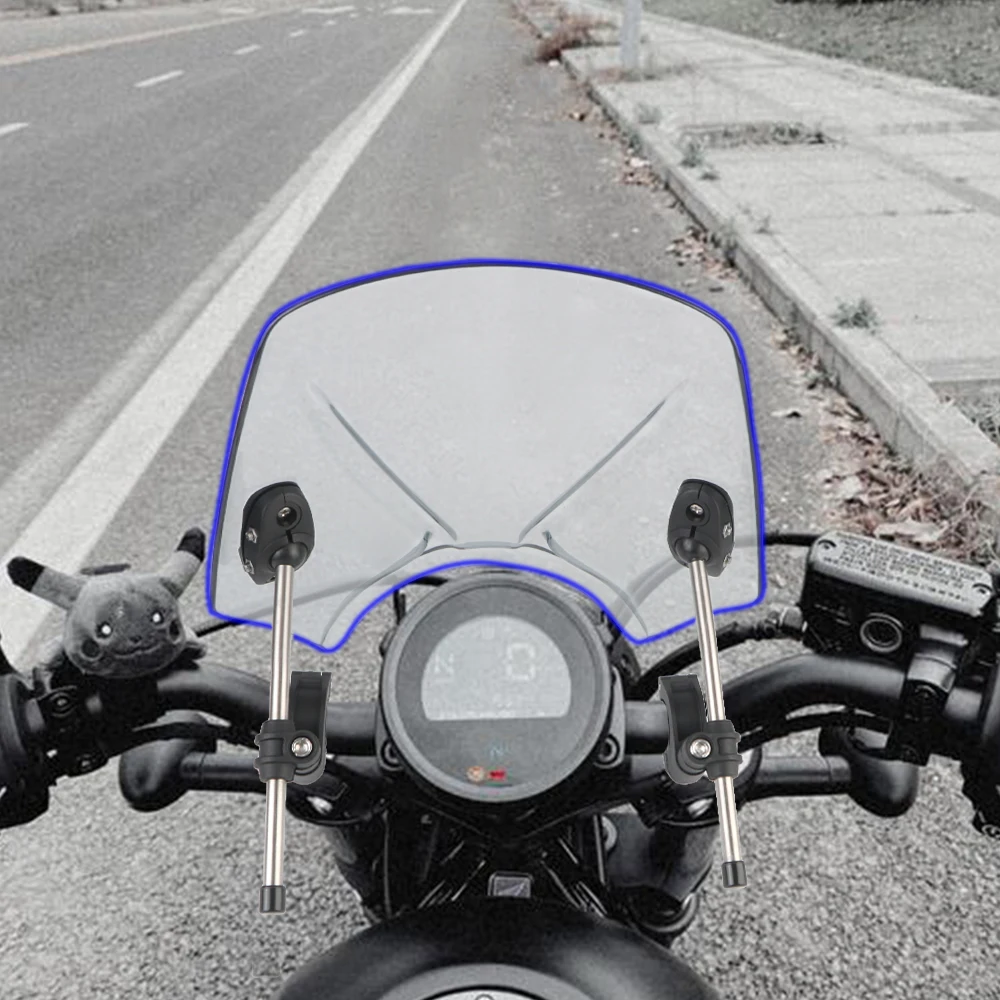 For XSR700 XSR900 Windshield Spoiler For Street Bike For HONDA CB650R Kawasaki Dukadi Motorcycle Windscreen Universal