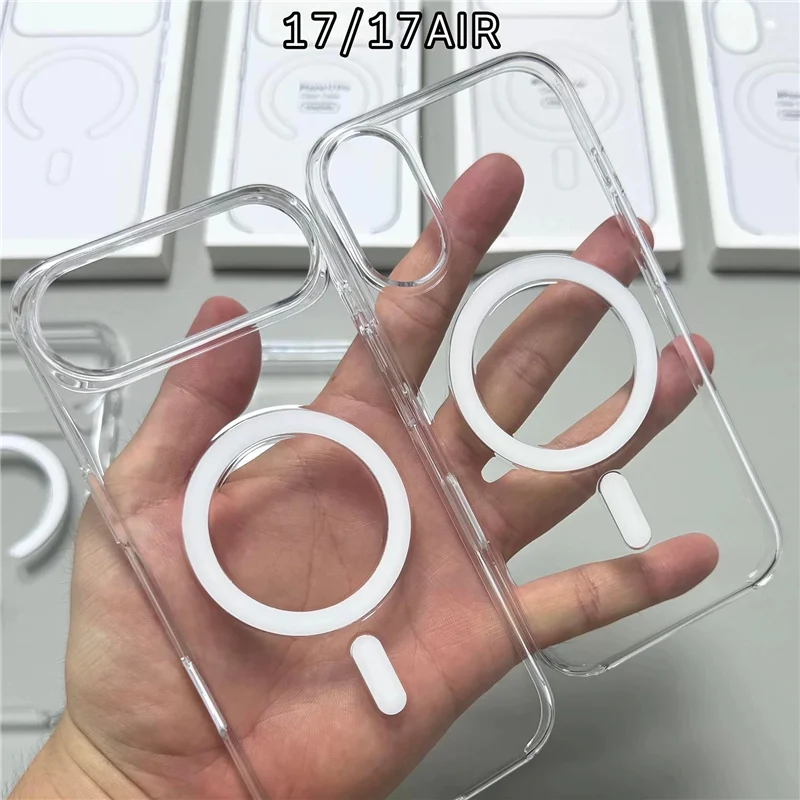 Picture 5: Original Magnetic Animation Clear Case For iPhone 17 16 15 14 13 17Pro Max Boxed Hard Cover For Magsafe Wireless Charging