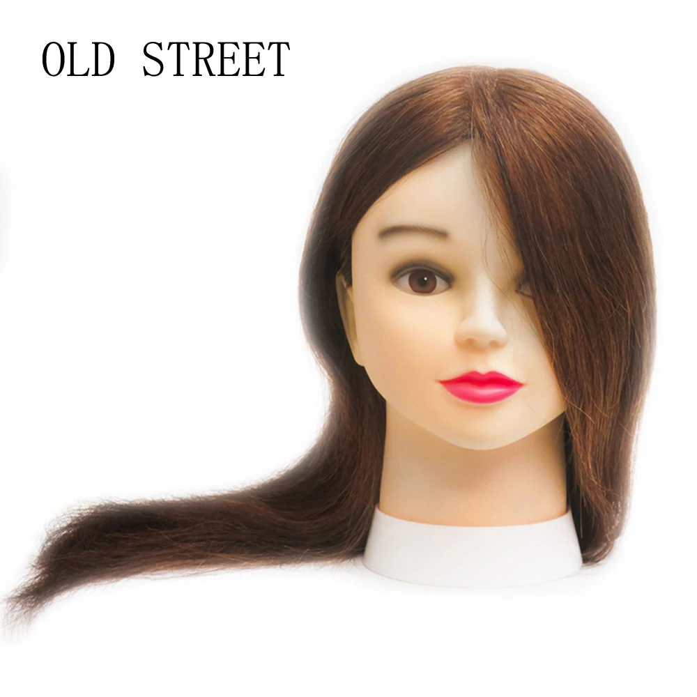 Professional Hairdressing Head Dolls 100% Human Hair Female Mannequin Hairdressing Styling Training Dummy For Hairstyles