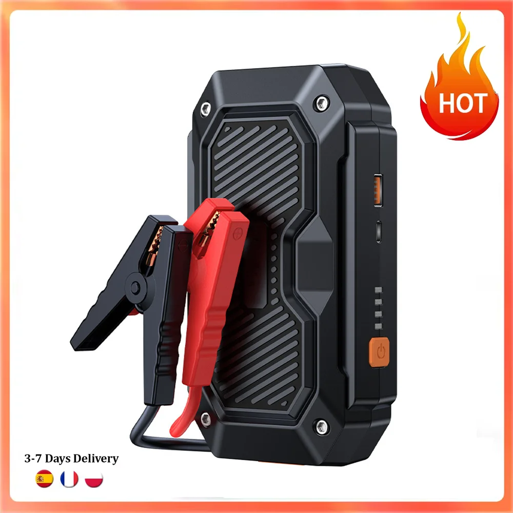YINGBOOST YP20 Démarreur de Voiture d'Urgence 12V avec Chargeurs USB, Type-C et LED, Batterie Externe Portable 2000A