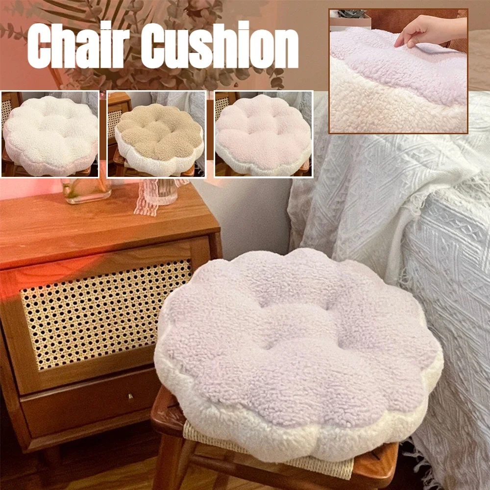 

1PC Winter Macaroon Cookies Thickened Cushion Non-slip Sofa Bedroom Dormitory Soft and Comfortable Office Fart Cushion 40x40cm