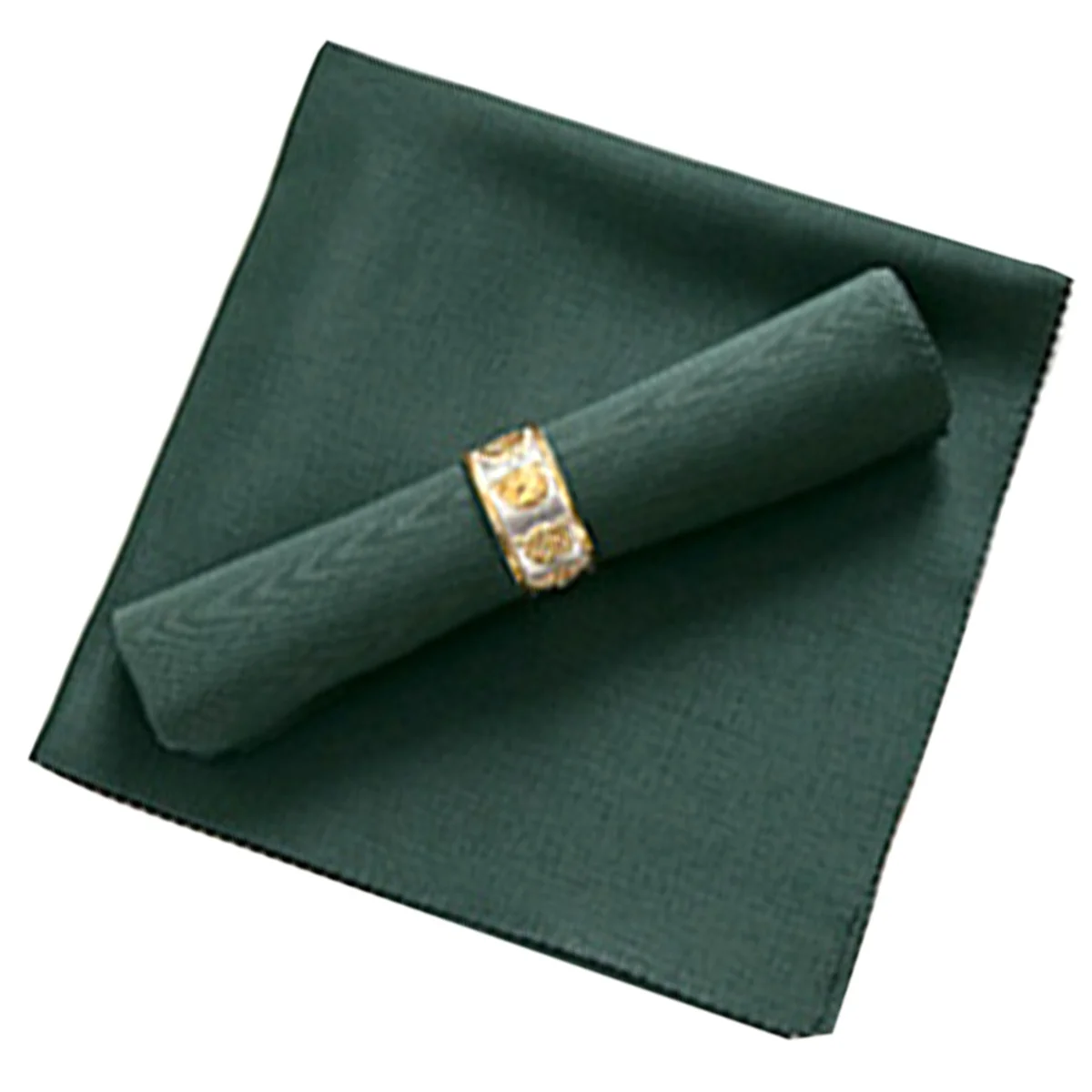 Servilletas de tela de poliéster ABGG-40Pcs 48X48cm para restaurante, boda, banquete, cena, fiesta, verde oscuro