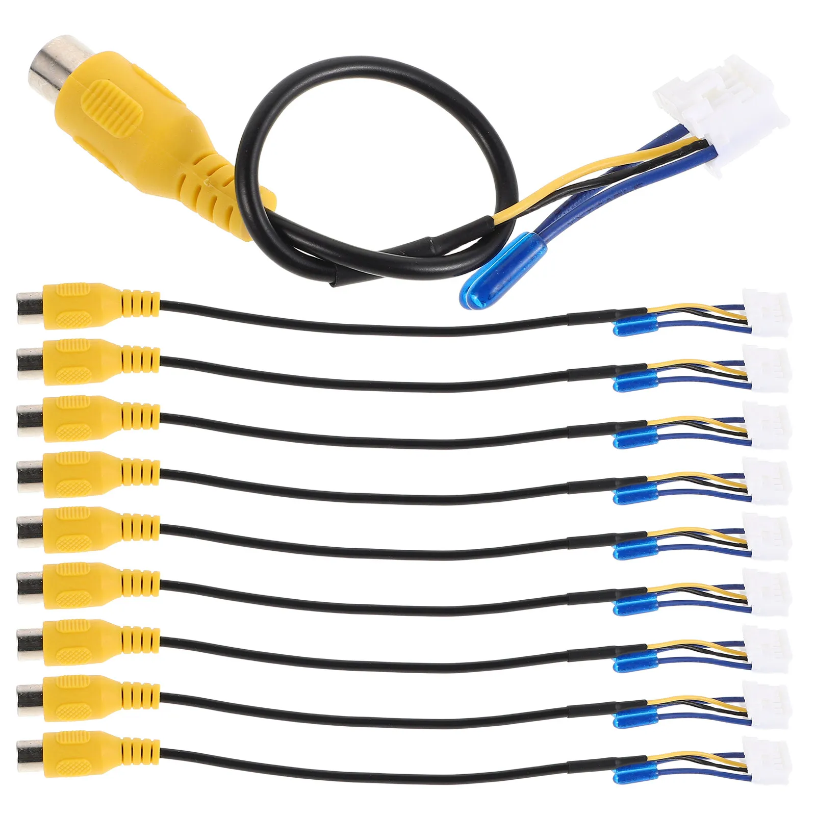 10Pcs Reversing Camera Cable Adapter for Vehicle Rearview System Universal Car Accessory Lightweight Compact Design