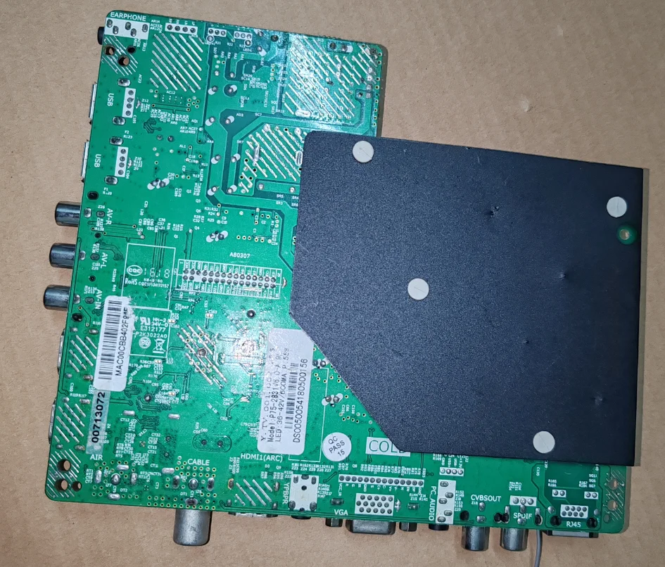 p75-2831v6.0  Three-in-one LCD TV motherboard   for  36--42v   600ma  55w 1366x768