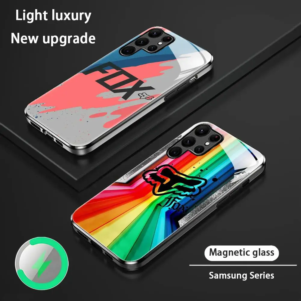 Cool R-Racing Cool Phone Case For Samsung S26 S25 S24 S23 S22 S21 S20 Plus F-FoXES-S Ultra Glass Magnetic Case