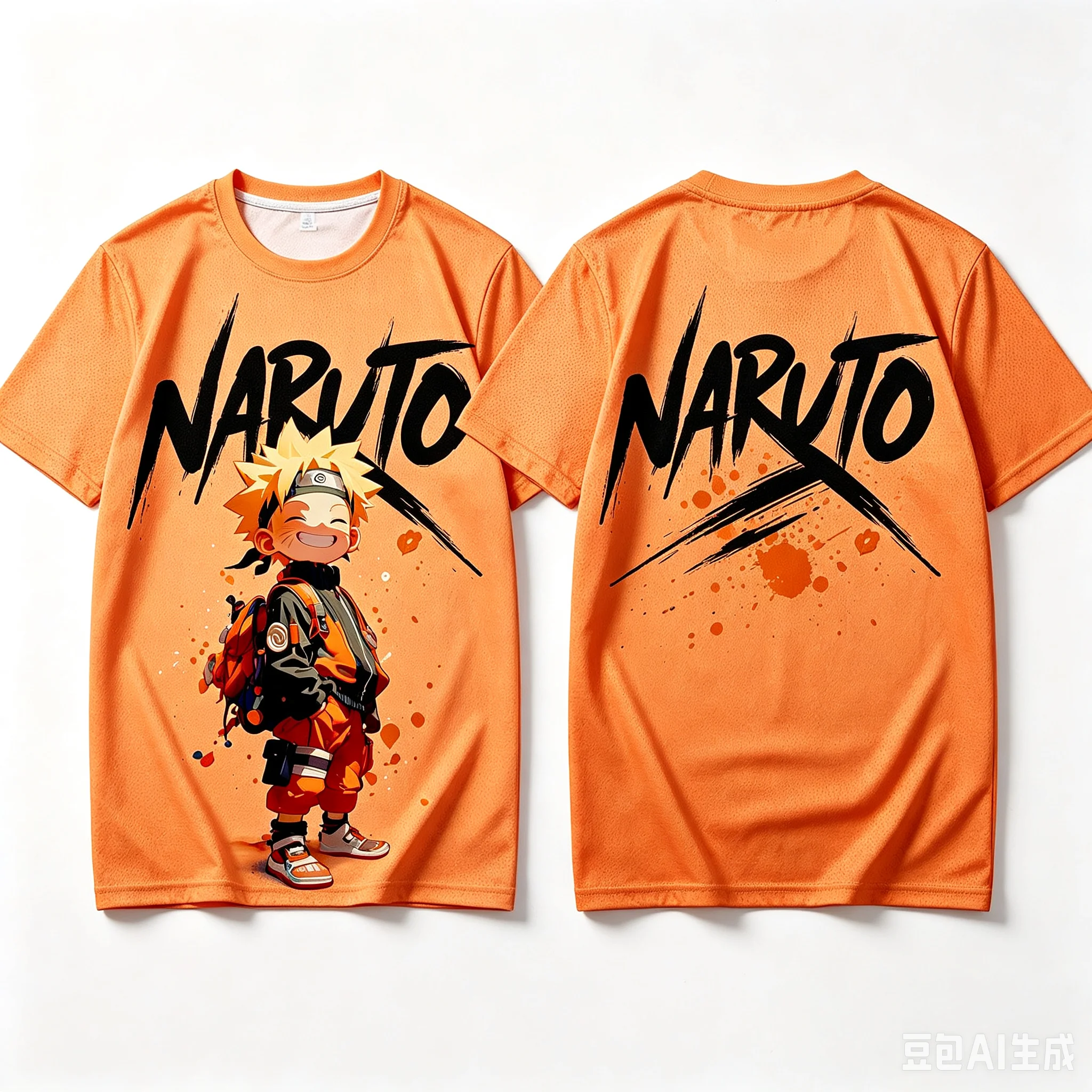 Naruto Uzumaki 3D-Druck Grafik-T-Shirts, Herren- und Damenmode, lässige T-Shirts mit kurzen Ärmeln und Rundhalsausschnitt, aus Baumwolle, Unisex, modische Streetwear-Oberteile.