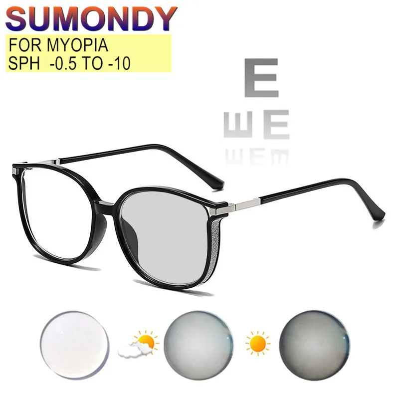 

Prescription Custom For Myopia Sphere -0.25 To -10 Cylinder -0.25 To -2.0 Men Women Fashion Frame Corrective Glasses UF77