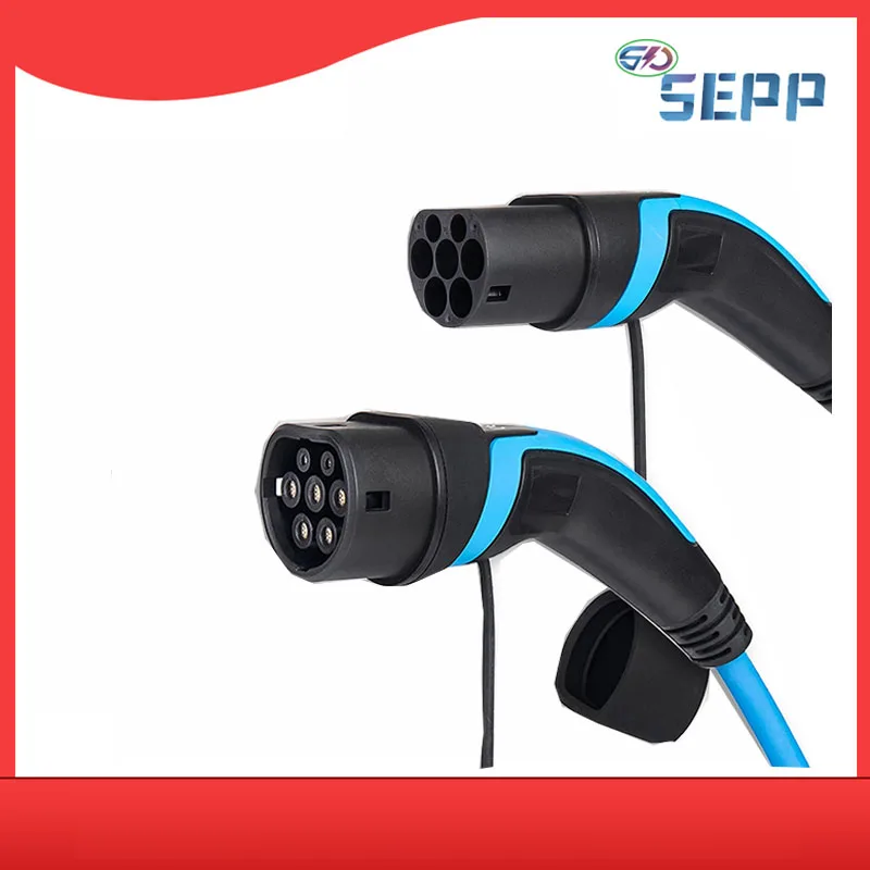 Новый энергетический автомобиль, европейский стандарт, удлинительный кабель для зарядки, зарядный пистолет TYPE2, трехфазное зарядное устройство с двойной головкой пистолета