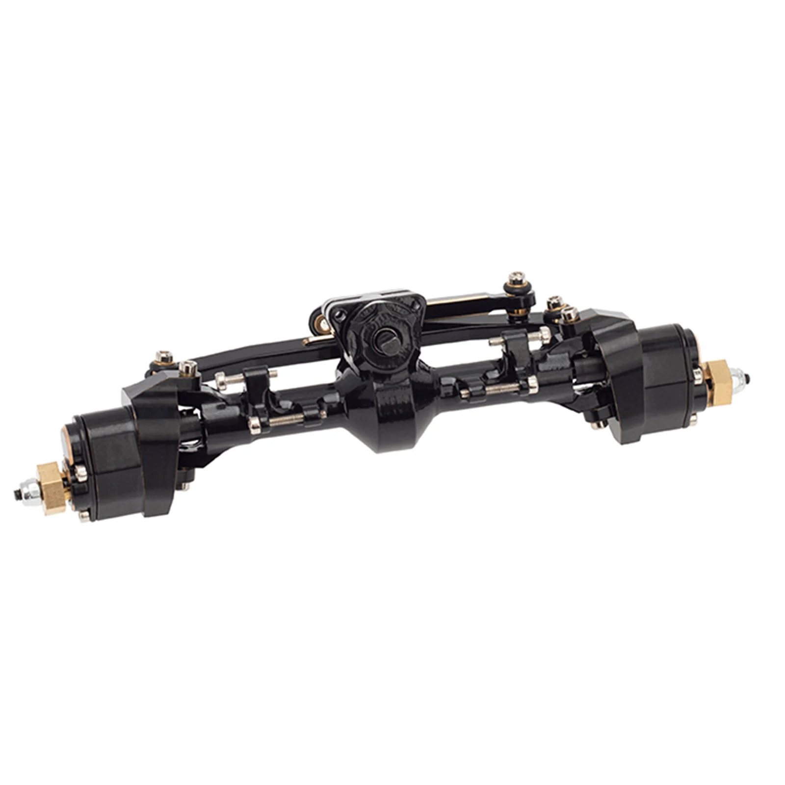 SCX24 Brass Portal Axle Set, Heavy Duty Front & Rear Upgrade for Axial SCX24 C10 Wrangler Deadbolt, FMS FCX24, 1/24 Crawler Axle