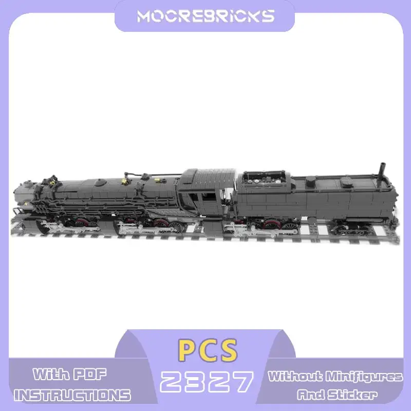 

MOC 8 Wide Triplex Steam Locomotive Building Blocks Motorised USA 2-8-8-8-4 Heavy Articulated Freight Train Bricks Toy Adult