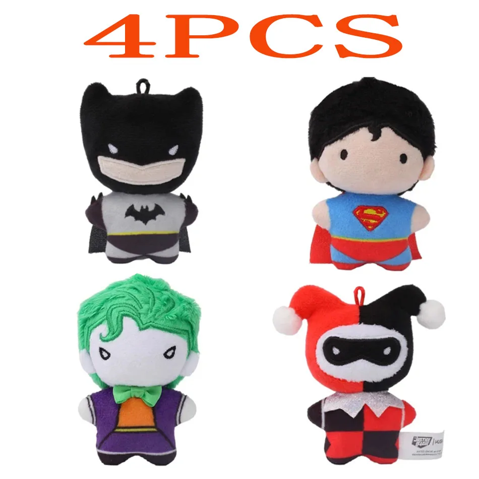 9cm Soft Plush Keychain DC Justice League Batman Superman Harley Quinn Joker Cute Cartoon Movie Dolls Creative Christmas Gifts view 6