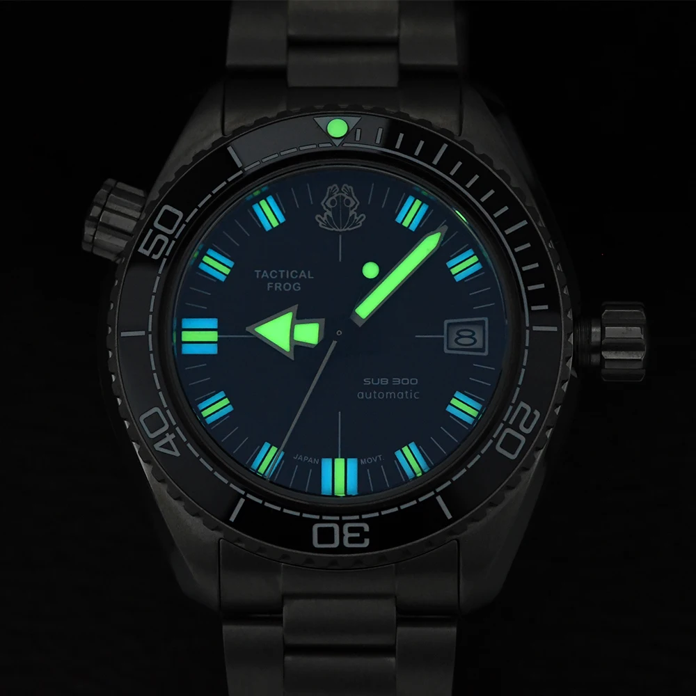 Tactical Frog 41MM Men's Luxury Watch Automatic Mechanical Movement NH35A Titanium Sapphire 200M Waterproof C3 Luminous  Watches view 6