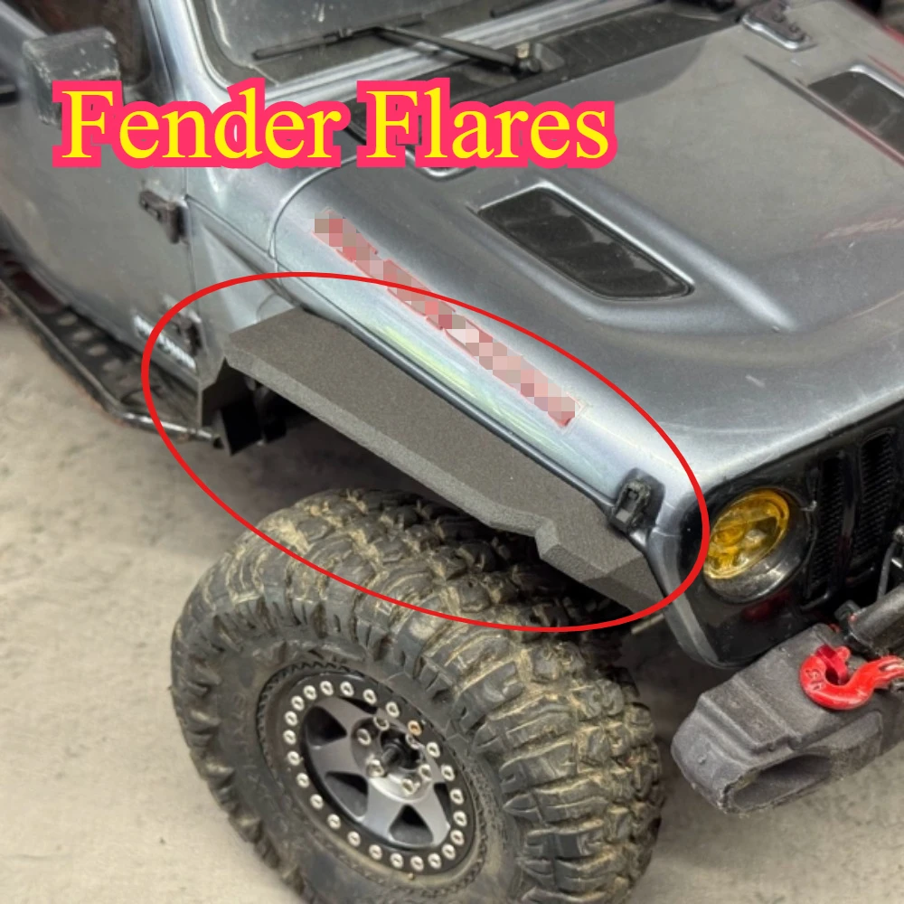 RC Competition Style Fender Flare Upgrade Replacement Part for Axial SCX10III 1/10 Scale customizable size Crawler Car Accessory