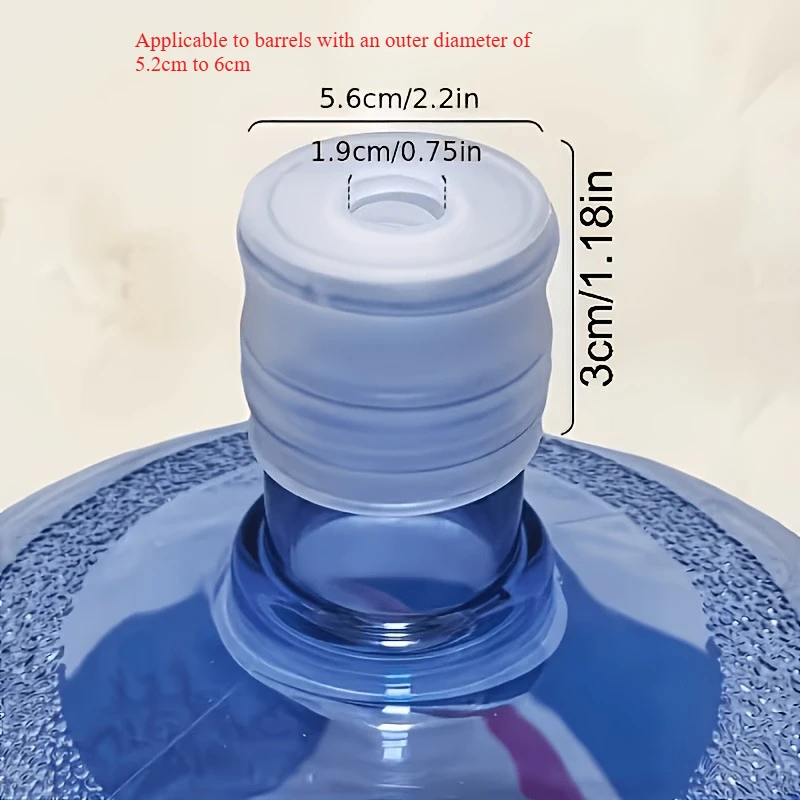 Leak-Proof Reusable Water Bottle Lid - Cap for 5-Gallon Water Bottles , Suitable for Water Dispensers, with Inner Lock