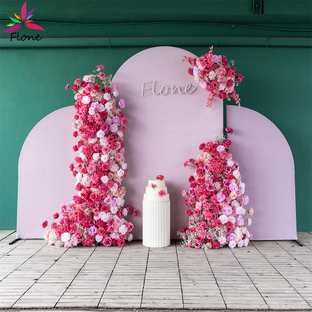 H6.2ft/4ft Artificial Rose Red KT Board Silk Flower Arrangement Flowers for Wedding Decoration Sztuczne Kwiaty Jak Prawdziwe