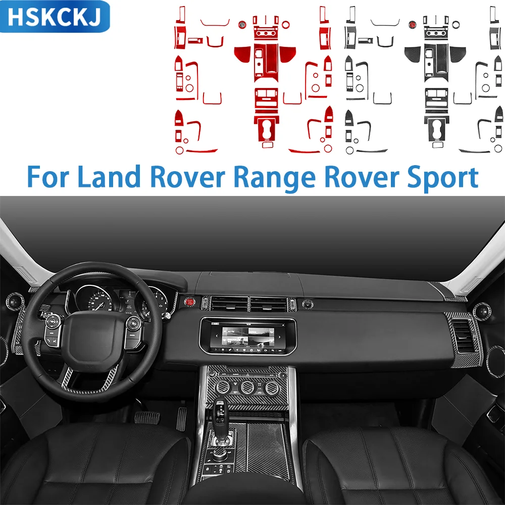 

For Land Rover Range Rover 2014—2017 Carbon Fiber Car Accessories Headlight Door Panel Cover Trim Sticker Interior Modification