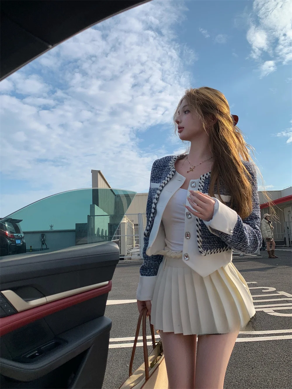 

ort Quilted Jaet Women's Faion Ele Sle Autumn Winter New Arrival Lady's Top Buttoned Long Sve Coat