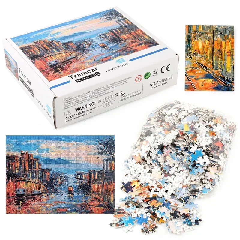 

High Quality Adult Jigsaw Puzzle 1000 Piece Fantasy Prague Puzzle Limited Edition Family Games Home Decoration toys educational