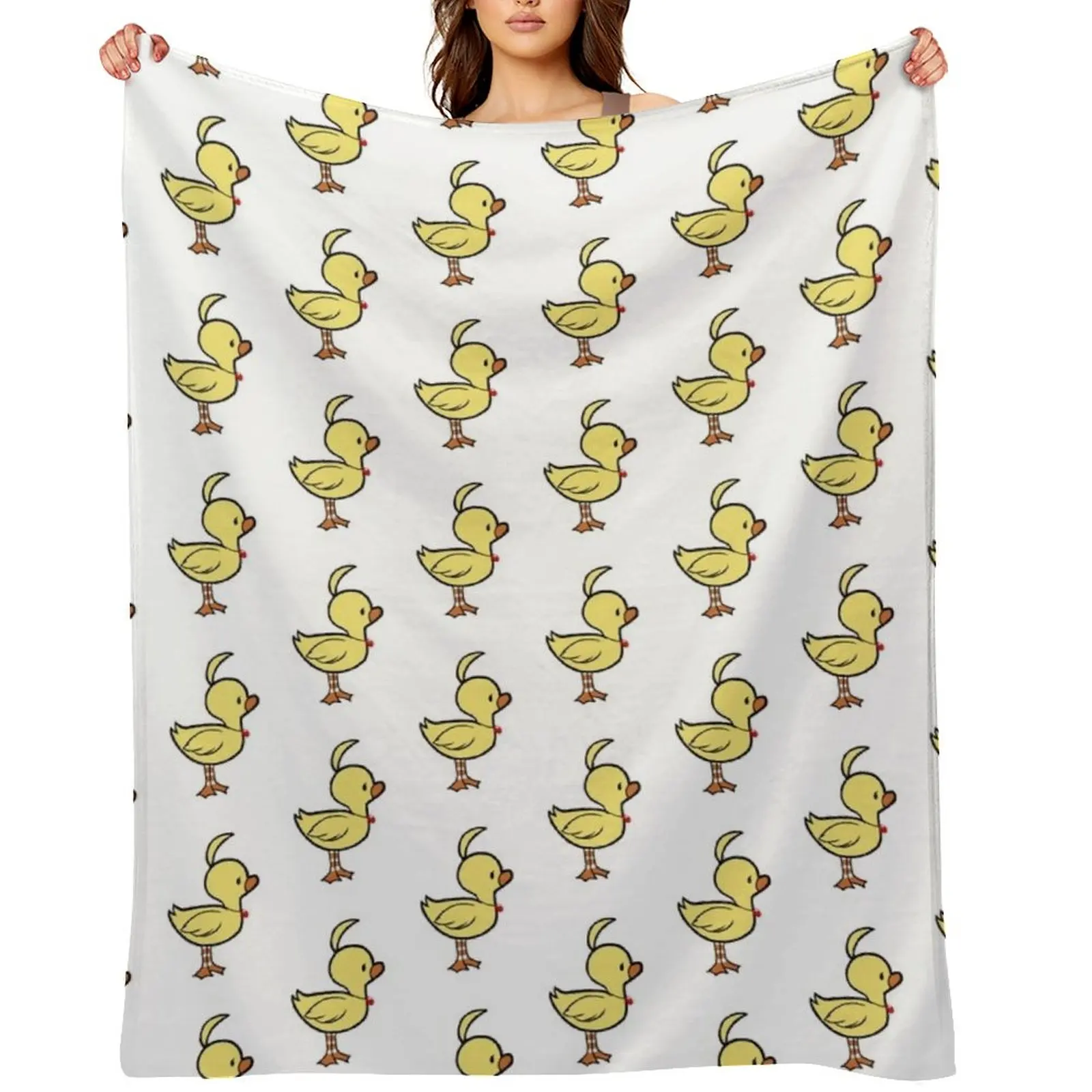 

Ahiru Duck Chibi Throw Blanket Soft Big Beautifuls Flannels halloween Blankets