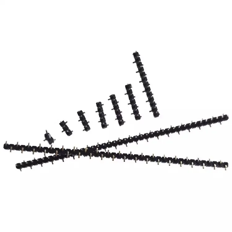 1000pcs 2.0mm Spacing Single Row Misaligned Pin Arrangement Vertical Pin Length 4mm Copper Pin