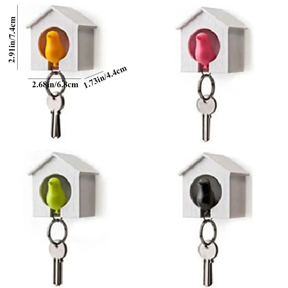 Bird House Key Holder Mini Bird Nest KeyChain Anti-lost Key Holder for Home